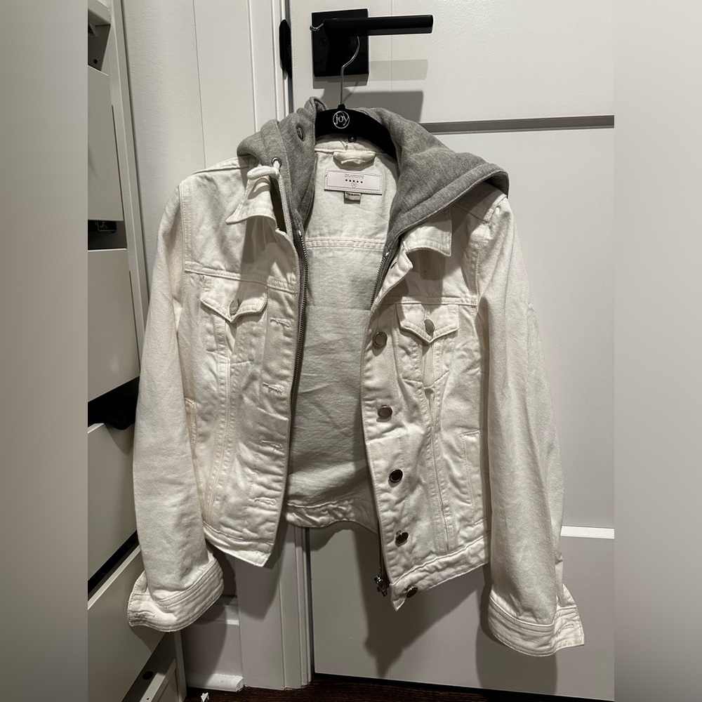 Blank denim white jean jacket